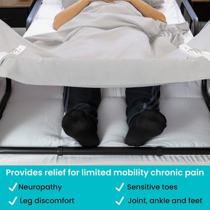 Vive Blanket Lifter for Feet 26"-34" - Adjustable Bed Foot Protector - Bed