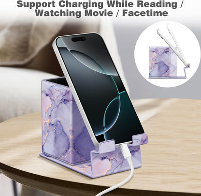 FINTIE Pencil Holder With Phone Stand, Eyeglasses Holder, Desktop Organizer | Nightstand Glasses Holder, Desktop Organizer, For Remote/Pen Storage, Office Supplies Case, Home Decor