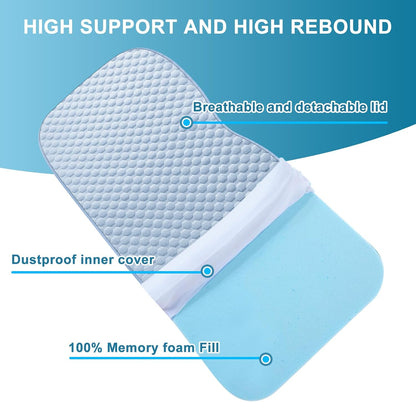 Knee Pillow for Side Sleepers, 100% Memory Foam Filling Leg Pillow for Side Sleeping, 4" Height Leg Pillow for Relieving Leg, Back, and Knee Pain Breathable & Pressure-Relieving Support - 18"x30"x4"