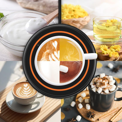 Coffee Mug Warmer, Electric Beverage Warmers for Office Home Desk Use, Smart Cup Warmer Thermostat Coaster for Hot Coffee Tea Espresso Milk Candle Wax with Gravity Switch Auto On/Off 135F