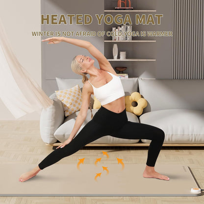 PAIDU Heating mat, Extra Large Anti Slip Electric Heating Yoga mat