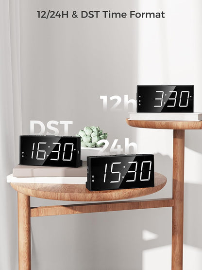 Vibrating Alarm Clock for Heavy Sleepers with Bed Shaker, 116dB Dual Alarms