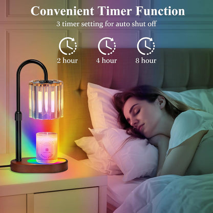 Lukasa Candle Warmer Lamp, with Timer Dimmer Adjustable Height, Home Decor, Room Decor, Wax Melt Warmer for Candles, Gifts for Mom, Gifts for Mother's Day, Birthday Gifts for Women