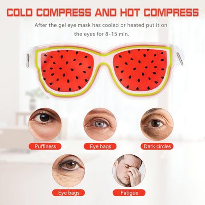 Gel Eye Mask for Dark Circles and Puffiness,Cold/Hot Packs Reusable Cute Cooling Ice Eye Masks,Relief Migraine Eyes Swollen,Soft & Non Toxic Suitable for Kids,Woman and Man(3 Pack)