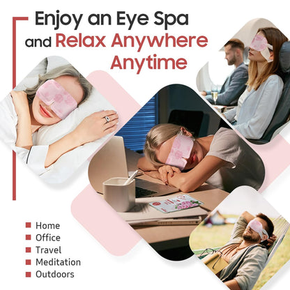 BeHoomi 20 Packs Steam Eye Mask, Heated Eye Mask Warm Compress for Eyes, Disposable Self Heating Steam Mask for Home, Sleep, Spa, Travel Essentials & Relaxation Gifts for Women (Unscented)
