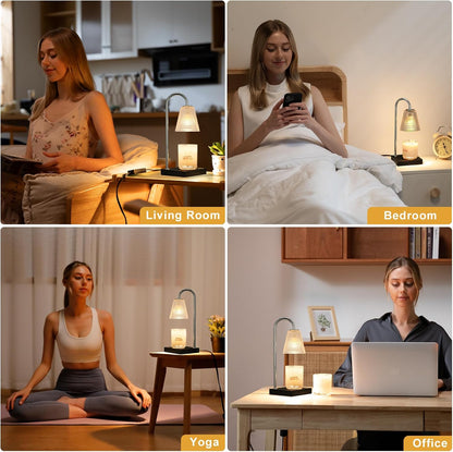 Hong-in Candle Warmer Lamp with Timer, House Warming Gifts New Home Decor | Dimmable & Adjustable Height, Electric Wax Warmer for Scented Wax Jar Candles,Gifts for Women Mom Sister