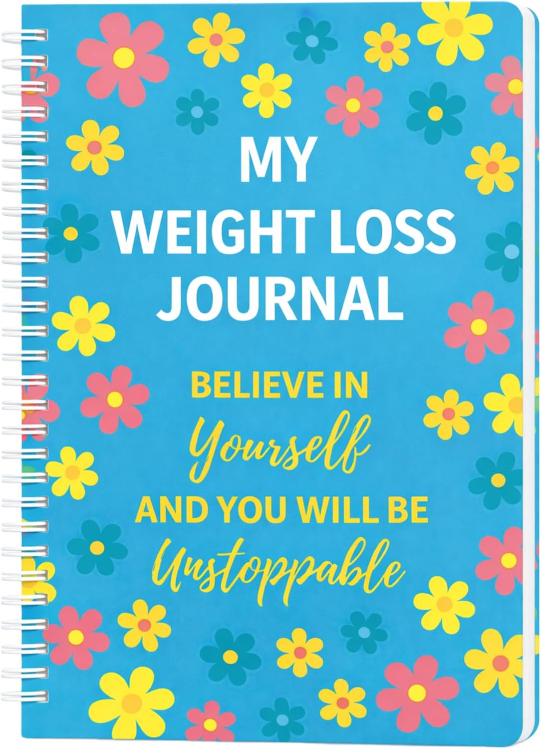 90-Day Weight Loss Planner – Spiral Bound Fitness & Wellness Journal with Daily & Weekly Trackers, Meal Planning, Habit & Workout Logs, 100 GSM No-Bleed Paper, Waterproof PVC Cover