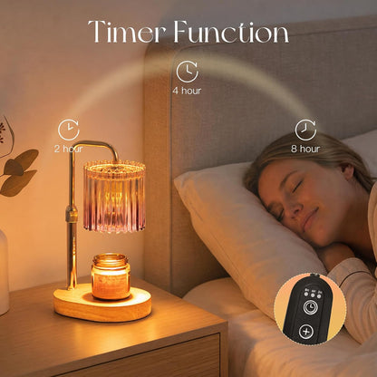 Candeldo Candle Warmer Lamp with Timer: Black Wax Melt Warmer