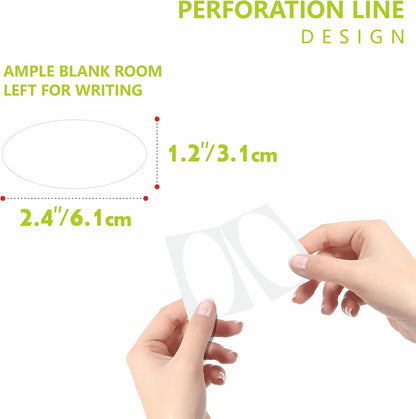 500 Removable Freezer Pantry Labels, Waterproof Tear Resistant Removable No Residue, for Food Containers Jars Kitchen Restaurant Storage Organization