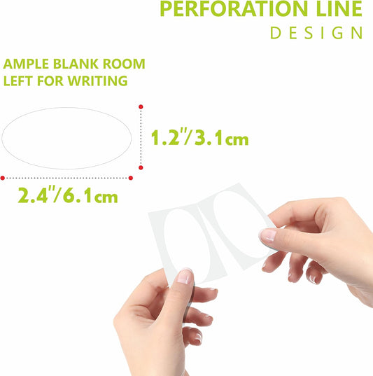 500 Removable Freezer Pantry Labels, Waterproof Tear Resistant Removable No Residue, for Food Containers Jars Kitchen Restaurant Storage Organization
