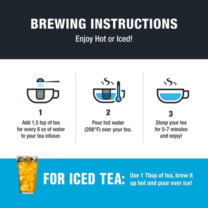 Tiesta Tea - Lavender Chamomile Herbal Tea, Loose Leaf, Calming Blend with Chamomile, Lavender, and Lemongrass, Caffeine-Free Herbal, Great for Hot or Iced, Resealable Pouch, 25 Cups, 0.9 Ounce