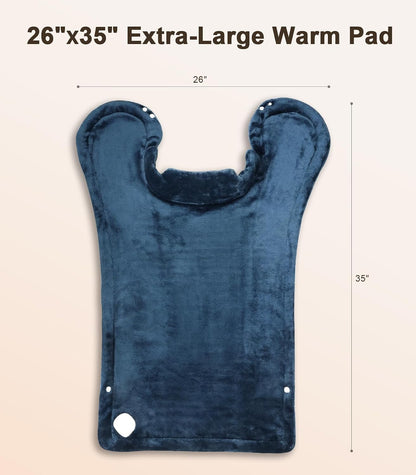 Heat Wrap for Neck Shoulder and Back, Fathers Day Ideal Gifts for Men Dad Him, Portable Weighted Warm Pad with 10 Heat 4 Timers 26"x 35"