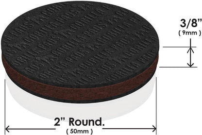 Slipstick GorillaPads CB144 Non Slip Furniture Pads/Grippers (Set of 8) Furniture Feet Floor Protectors, 2 Inch Round, Black