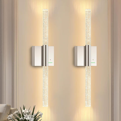 Battery Operated Sconces Set of 2, 28in Rechargeable Wireless Wall Lights