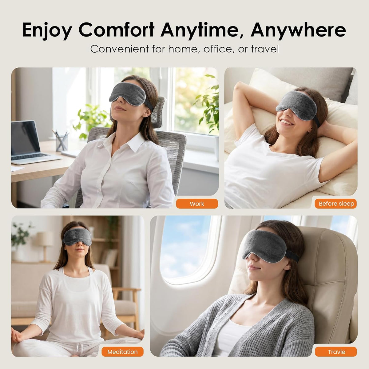 MORLIDEN Heated Eye Mask for Dry Eyes & Stye - Microwavable Warm Compress