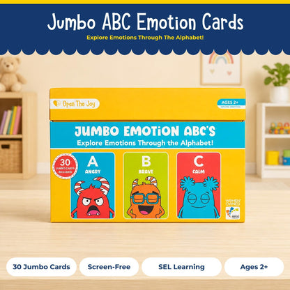 Open The Joy Jumbo Calming Cards, SEL Mindfulness Cards for Kids 3+