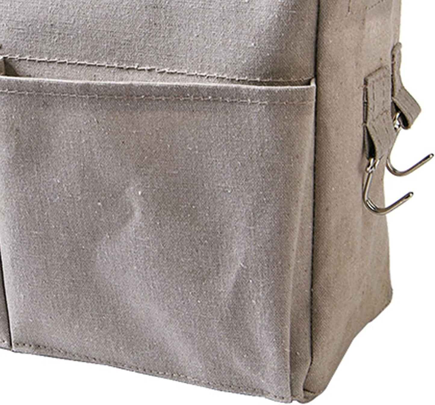 Bedside Caddy Hanging Bed Organizer Storage Bag Pocket for Dorm Rooms Bed Rails Nightstand Hanging Bag Cotton Linen Bedside Storage Pocket Organizer Basket for Bunk Bed Dorm Rooms(Grey)