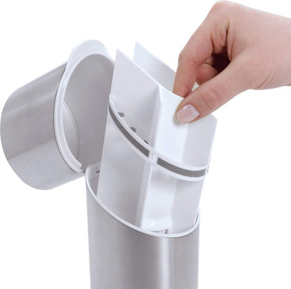 OXO Good Grips Bathroom Toothbrush Holder Set - Stainless Steel | Countertop Storage, Holds Up To 4 Toothbrushes, Easy To Clean, Hygienic Ventilation, Removable Divider