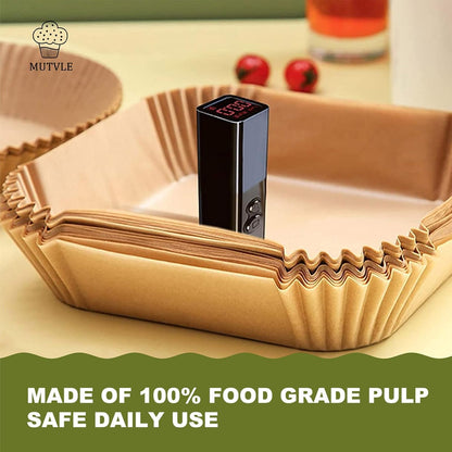 Air Fryer Liners for bella 4Qt Slim Air Fryer, Bella Air Fryer Accessories, Parchment Paper Liners Disposable Rectangular for Ninja Foodi 2-Basket, Instant Pot Vortex Plus, PowerXL Vortex(100Pcs)