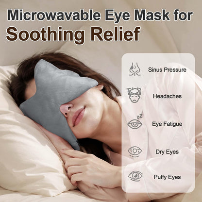 SPRING SEAON Microwavable Sinus Mask,Warm Cold Compress Eye Mask