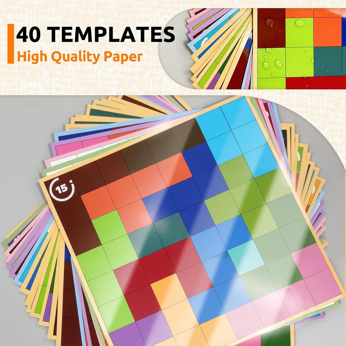 Wooden Tile Matching Game for Seniors with Dementia, 40 Patterns