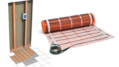SunTouch TapeMat Electric Radiant Floor Heating Mat, Orange, 120V, 10 Sq Ft