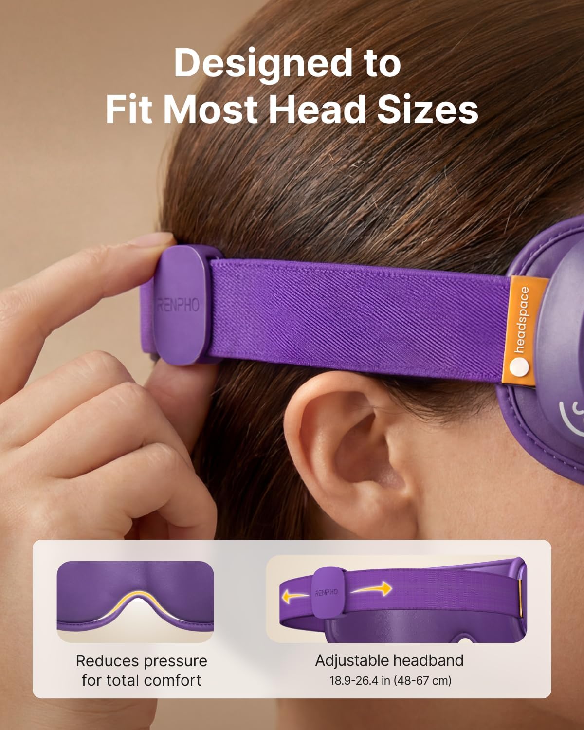 RENPHO Eyeris 1 Eye Massager with Heat, FSA Eligible HSA, Smart Heated Eye Mask for Eye Care, Dry Eyes, Head Tension & Strain Relief, Birthday Gifts for Women and Men