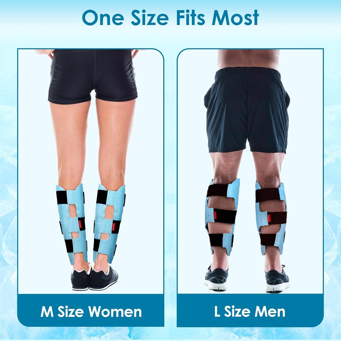 Comfytemp Large Knee Ice Pack Wrap Reusable Gel, FSA Eligible HSA, Full Coverage Knee Cold Compression Brace for Injuries, Pain Relief, Replacement Recovery, Arthritis, Surgery, Women Men Gift