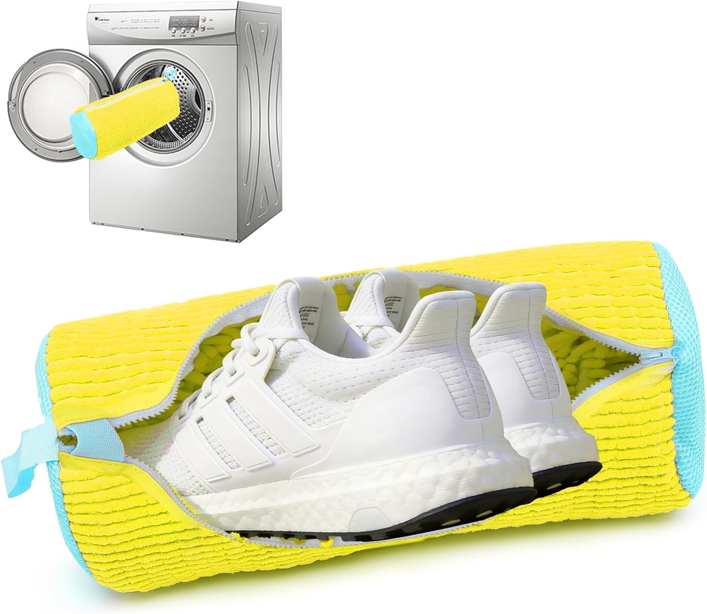 1PCS Blue Shoe Washing Machine Bags for All Shoe Types | Deep Cleaning,Reusable and Durable,Safeguarding Shoes from Scuffs and Deformation,Tear-Resistant Chenille Fabric