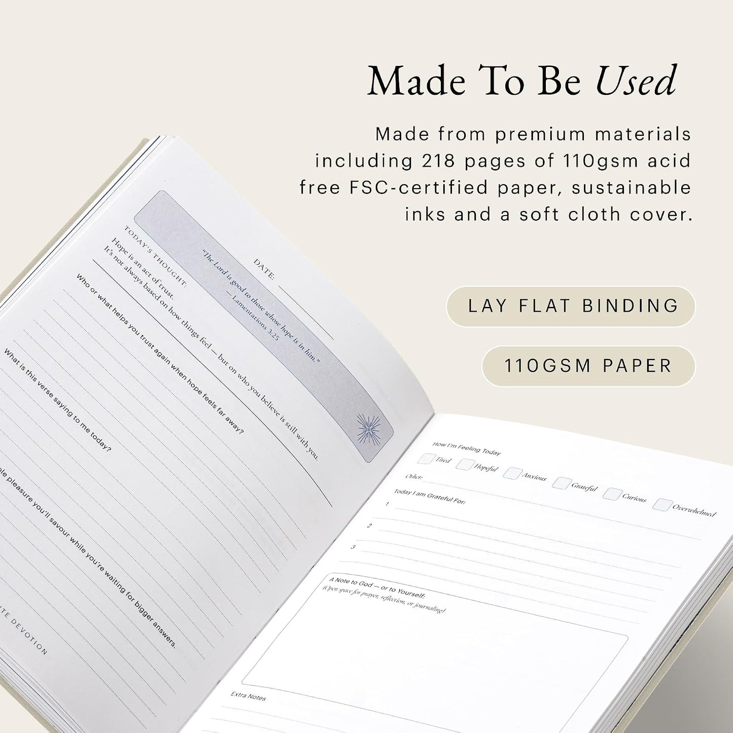 5-Minute Devotional Journal for Women: Daily Christian Scripture Reflections, Guided Prompts & Prayer | Build Faith in Just 5 Minutes a Day | 218 Pages, 110gsm Paper (Cream)