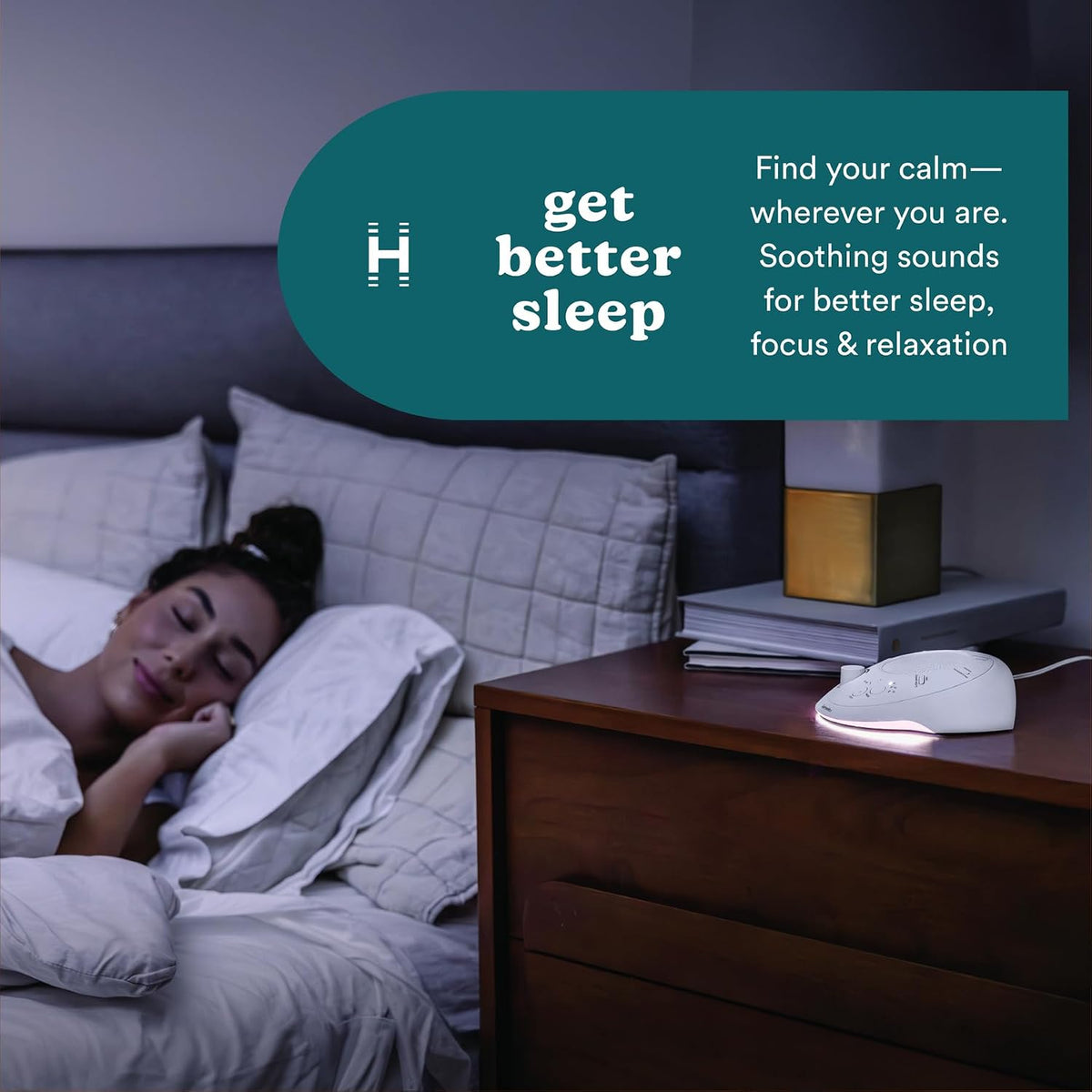 Homedics SoundSleep White Noise Sound Machine, Silver