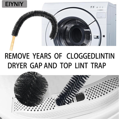 Dryer Cleaner Vent Brush Long Flexible Dryer Vent Cleaner with Wood Handle and Refrigerator Condenser Coil Brush Long Flexible Refrigerator Coil Cleaning Brush (EY-008)