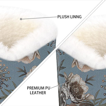 Plush Lined Eyeglasses Holder, PU Leather Glasses Stand Case