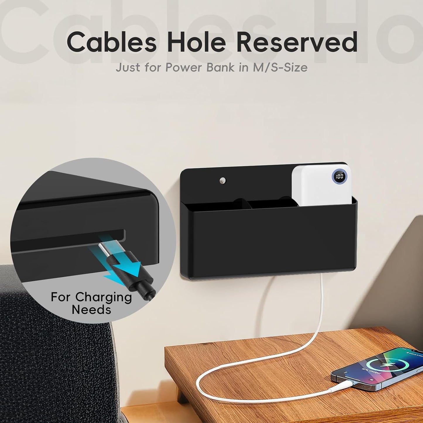 DRQ 2-Pack Remote Control Holder, Adhesive Wall-Mount Remote Holder, Black | TV controller organizer doubles as a wall pen holder for desk accessories and small-item storage at home, office, or school.