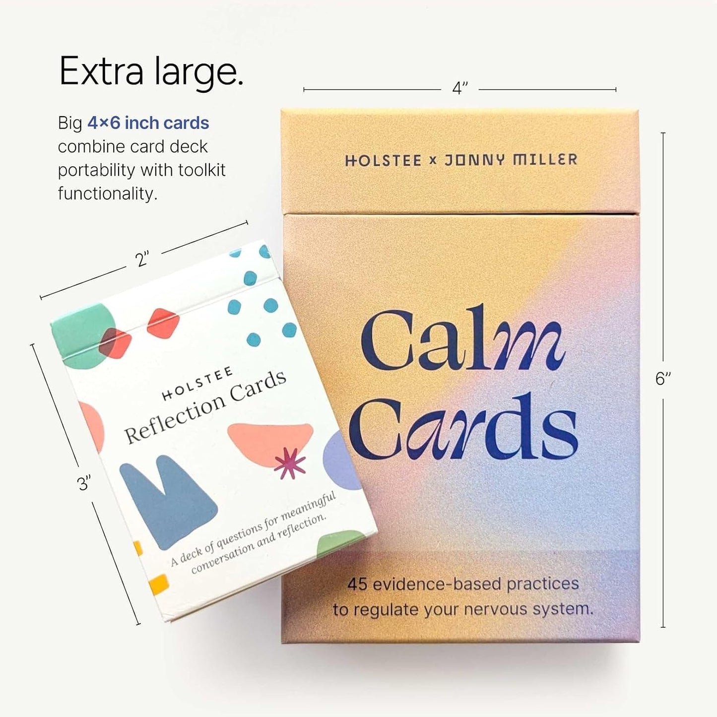 Holstee Calm Cards: 45 Science-Backed Mindfulness Exercises for Anxiety & Stress Relief – Quick Somatic Practices for Emotional Regulation, Awareness & Connection – Created with Expert Jonny Miller