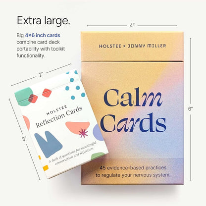 Holstee Calm Cards: 45 Science-Backed Mindfulness Exercises for Anxiety & Stress Relief – Quick Somatic Practices for Emotional Regulation, Awareness & Connection – Created with Expert Jonny Miller