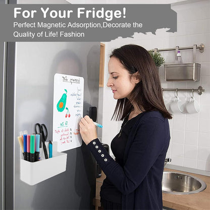 KITANIS Magnetic Pen Holder,2 Pack Magnetic Dry Erase Marker Holder with Generous Compartments,Strong Magnet Storage Marker Pen Pencil Organizer for Refrigerator,Whiteboard,Locker Accessories