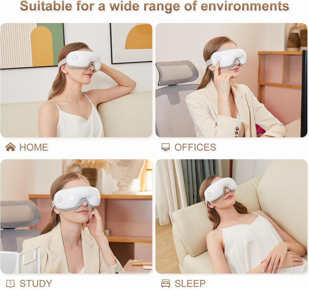 LAOBEN Eye Massager with Heat for Migraine Relief, Dry Eye and Better Sleep
