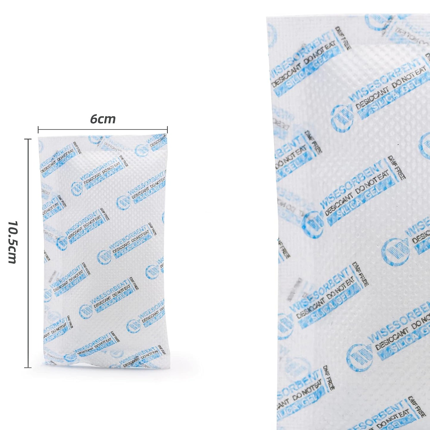 Wisesorb 500g x 2pcs Rechargeable Desiccant Packs, Reusable Car Dehumidifier, Microwave Reactivated Silica Gel Packets Moisture Absorber with Color Indicating for Safe Closet Basement Garage