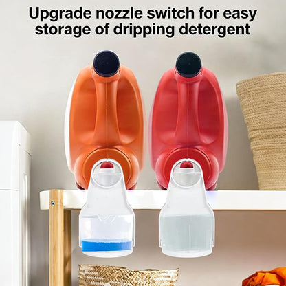 2 Pack Laundry Detergent Holder with Drip Catcher Tray | Laundry Soap Dispenser, Laundry Room Organization and Storage