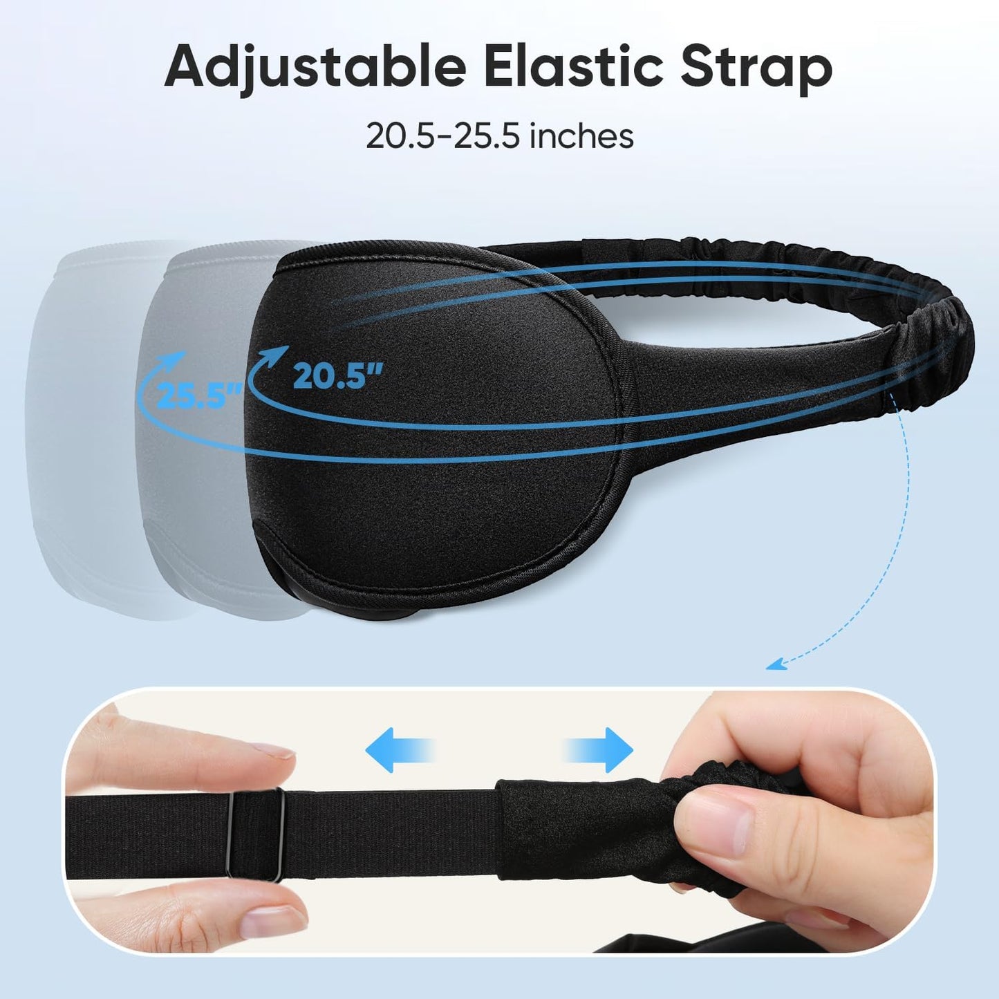 Weighted Eye Mask for Sleeping - Sleep Mask for Women & Men, 3D Contoured Blackout Sleeping Mask for Lash Extensions, Zero Pressure Soft Eye Cover with Adjustable Strap for Travel