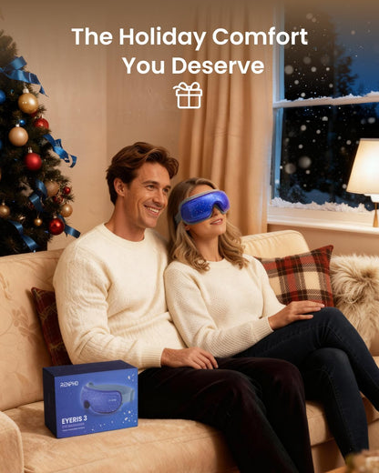 RENPHO Eyeris 3 Eye Massager with Heat and Cooling, Massaging Eye Mask | Voice Control, Vibration & Compression Massager for Dry Eyes & Head Tension, FSA Eligible HSA, Gifts for Women & Men