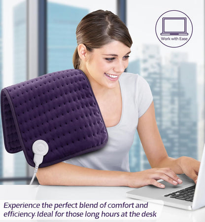 Heating Pad for Back Pain Relief, Extra Large 17"x33" Electric Heat Pad with 6 Heat Settings, 4 Timers, Auto Shut-Off - Machine Washable for Neck Shoulder Cramps, Christmas Gift for Women Mom Wife