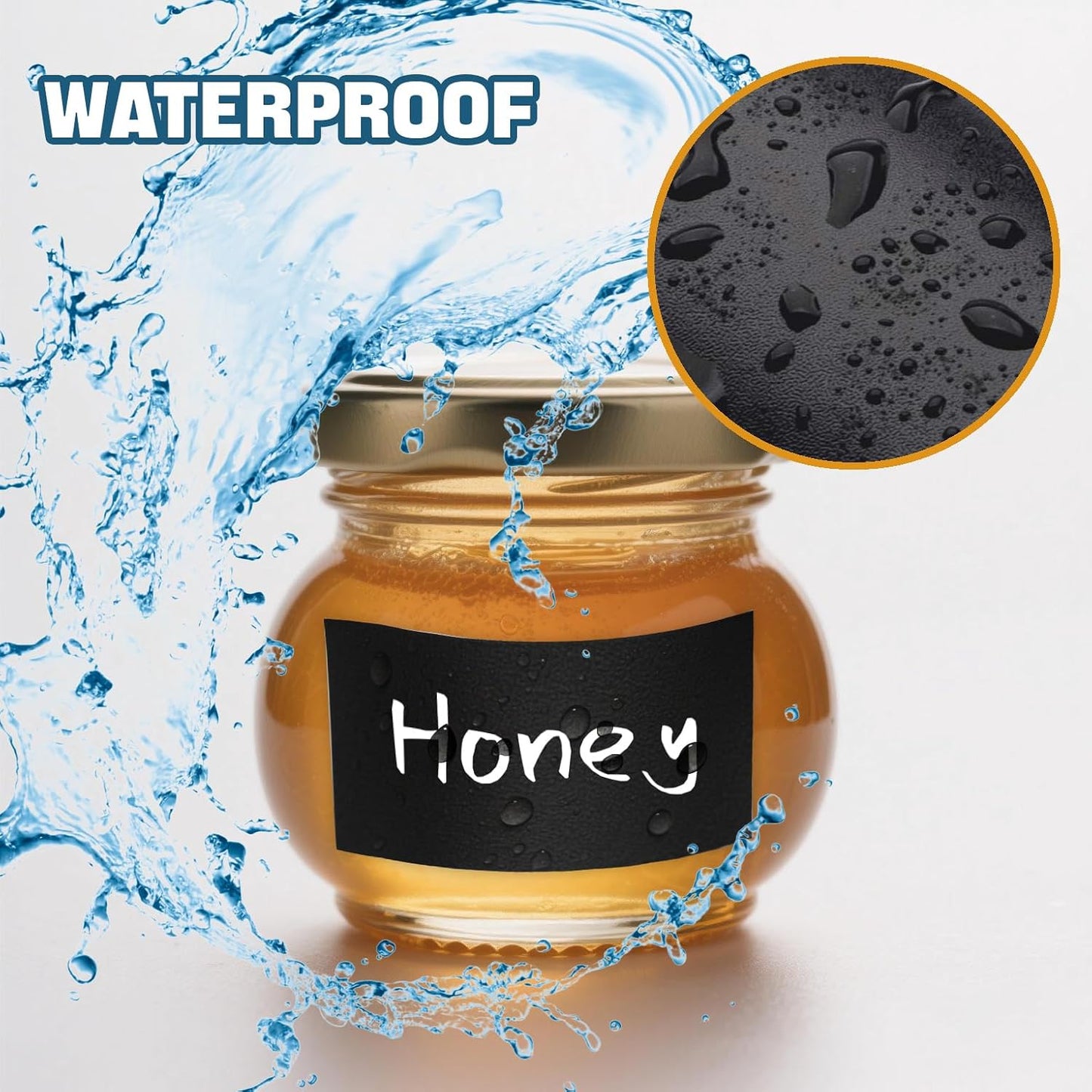 Chalkboard Labels 244 PCS, Waterproof Reusable Blackboard Stickers with 2 Chalk Marker, Erasable Handwritten Stickers or Food Containers, Mason Jars, Pantry, Bottles Storage Bins