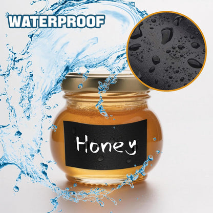 Chalkboard Labels 244 PCS, Waterproof Reusable Blackboard Stickers with 2 Chalk Marker, Erasable Handwritten Stickers or Food Containers, Mason Jars, Pantry, Bottles Storage Bins
