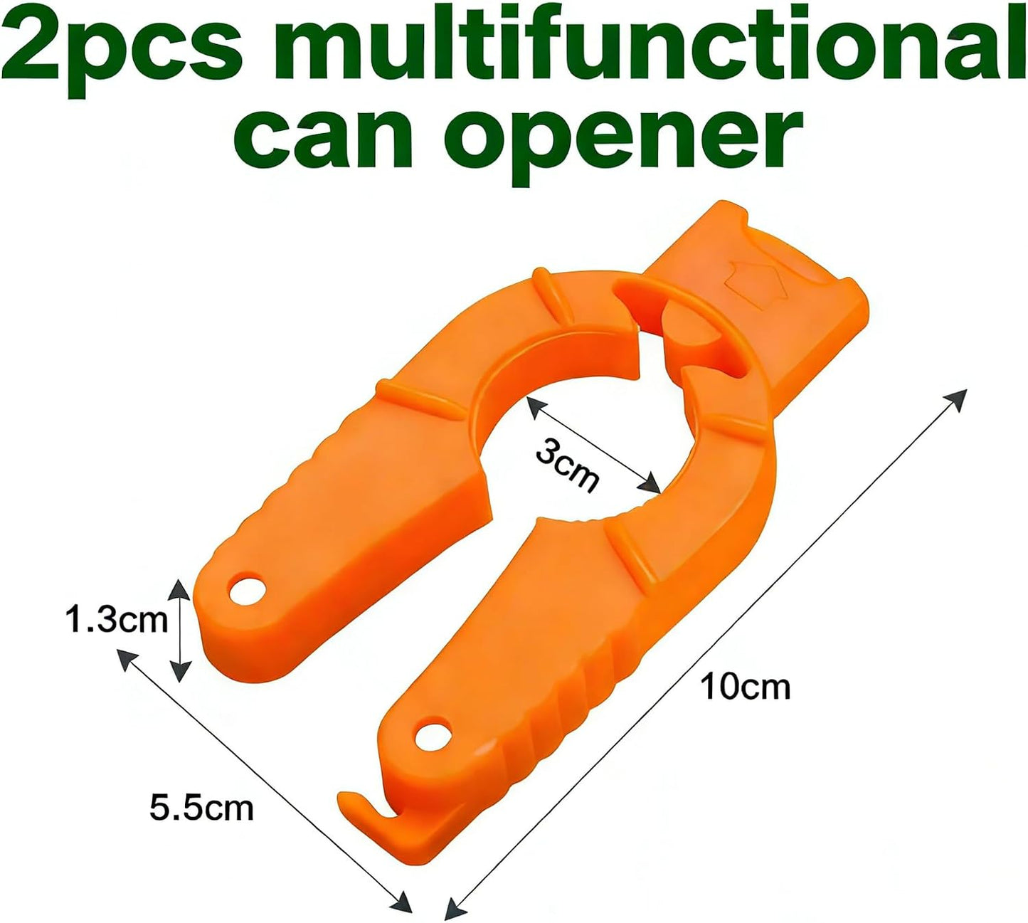 2PCS Can and Bottle Opener, Multifunctional Opener for Weak Hands Children Seniors Elderly Arthritis Sufferers Can Bottle Squeeze Lids and Plastic Grip