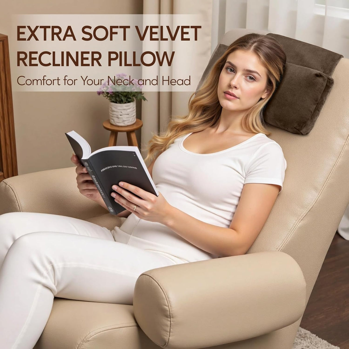 Neck Pillow for Recliner Chair, Adjustable Recliner Pillow for Headrest