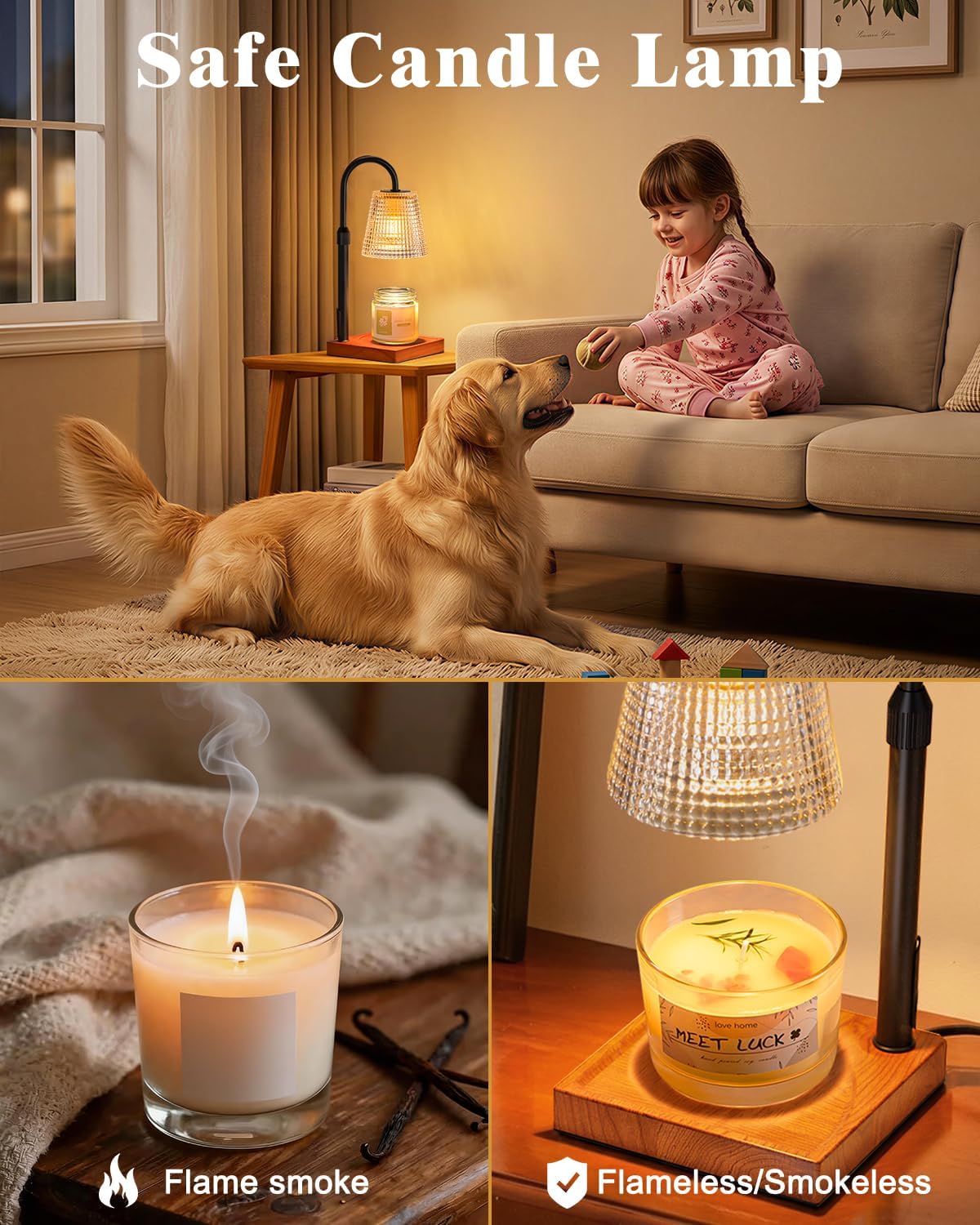 Hong-in Candle Warmer Lamp with Timer, House Warming Gifts New Home Decor