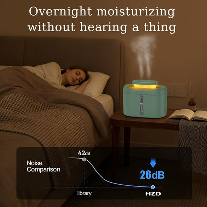 HZD Humidifiers for Bedroom, Large Tank Long Runtime 2L for Baby,Plants