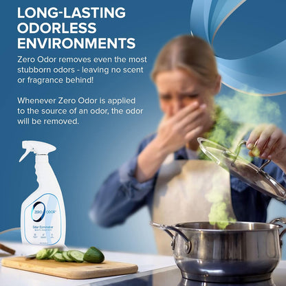 Zero Odor Multi-Purpose Odor Eliminator, Fabric & Room Deodorizer, 16 oz | Odor Eliminator Spray for Closet, Bathroom, Basement, Trash & Upholstery, Air and Surface use